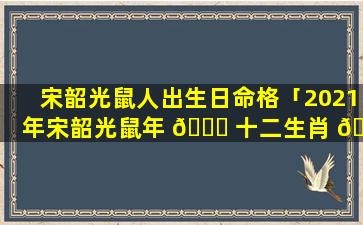 宋韶光鼠人出生日命格「2021年宋韶光鼠年 🐋 十二生肖 🐈 运程」